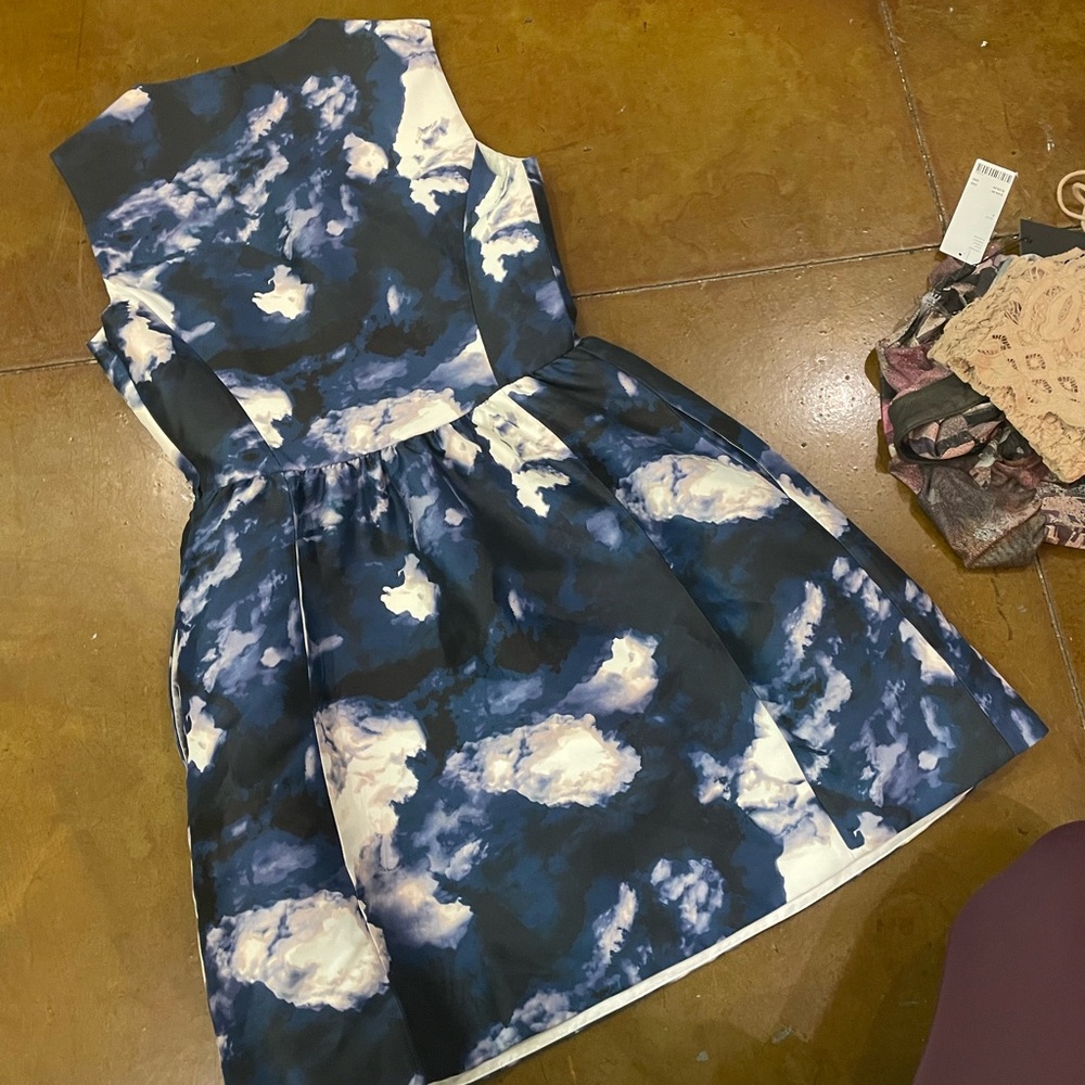 Kate Spade Joss Navy Cloud Mini Dress Size 6